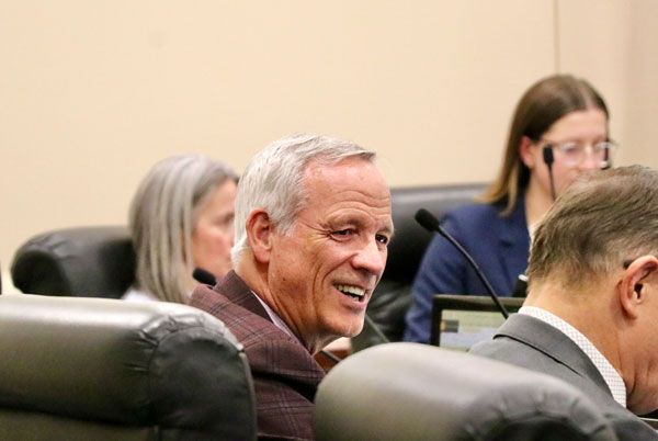 Kay Christofferson meeting with community leaders
