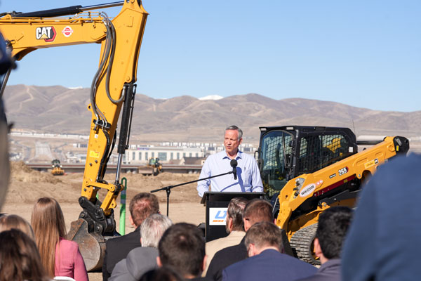 Kay Christofferson with construction equipment